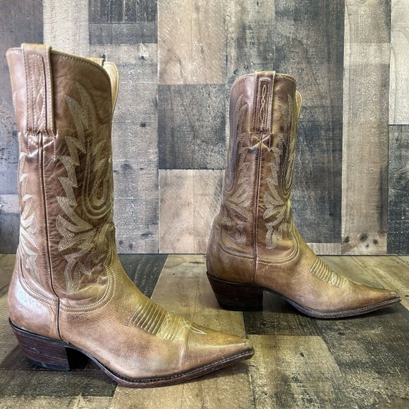 Charlie 1 Horse Lucchese Pointed Toe Western Cowboy Boots Womens 6 B - Picture 11 of 12